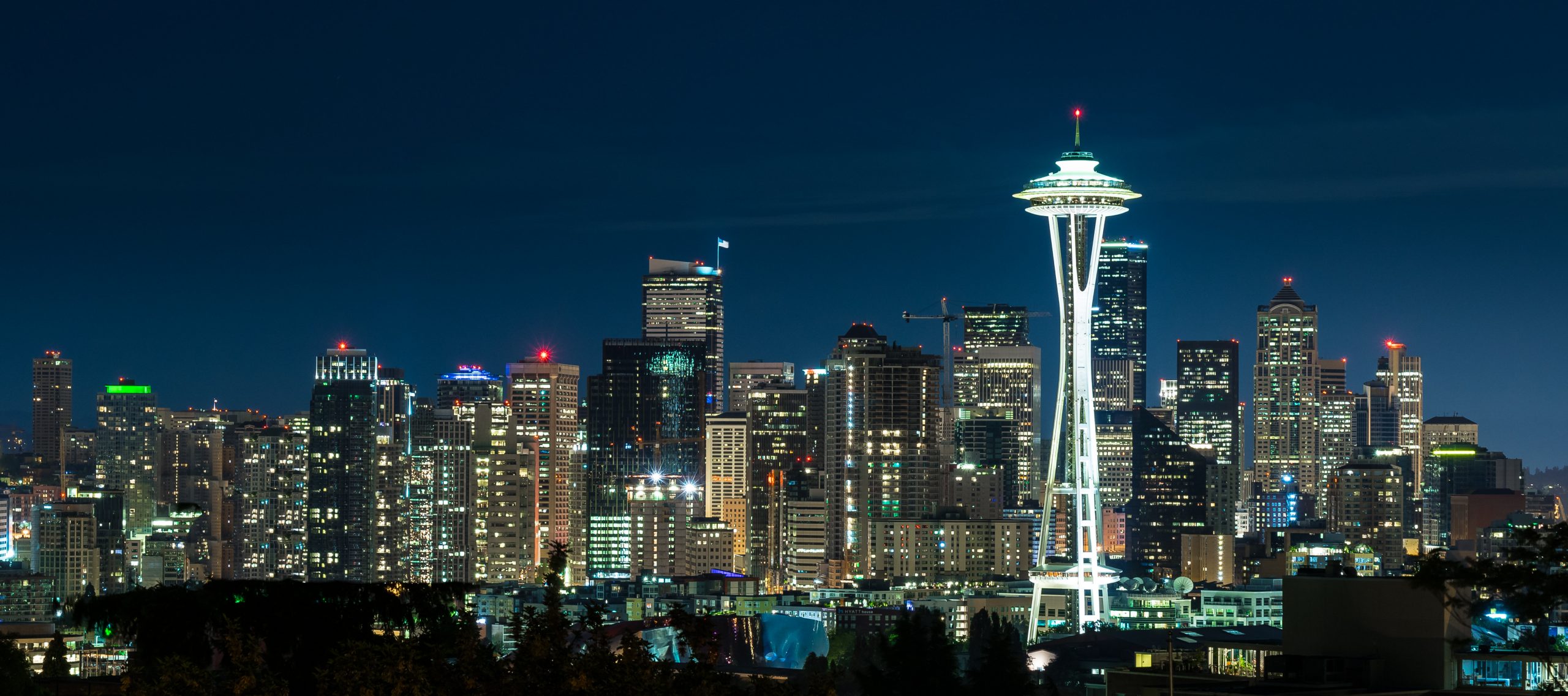 Seattle Skyline At Night Strategies 360